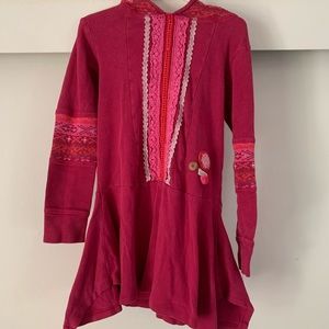 Naartjie Kids 4t sweater dress with hoodie